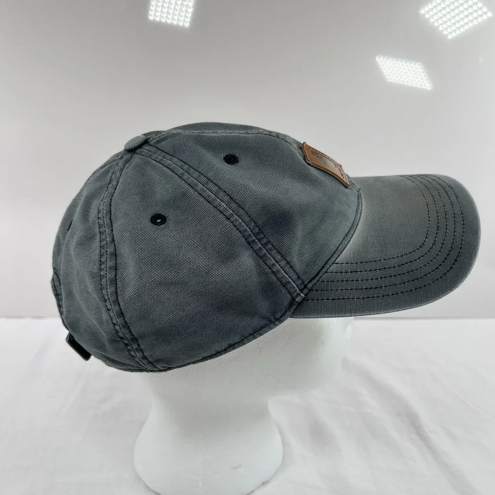 Men's Gray Carhartt Canvas Adjustable Strap Back Hat One Size Fits All